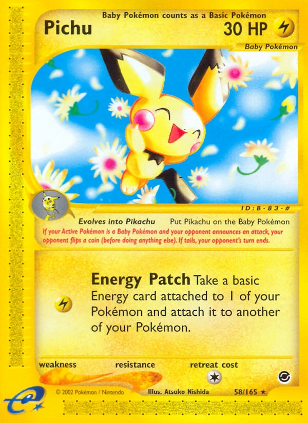 Pichu 58/165, Expedition Base Set Pokémon card
