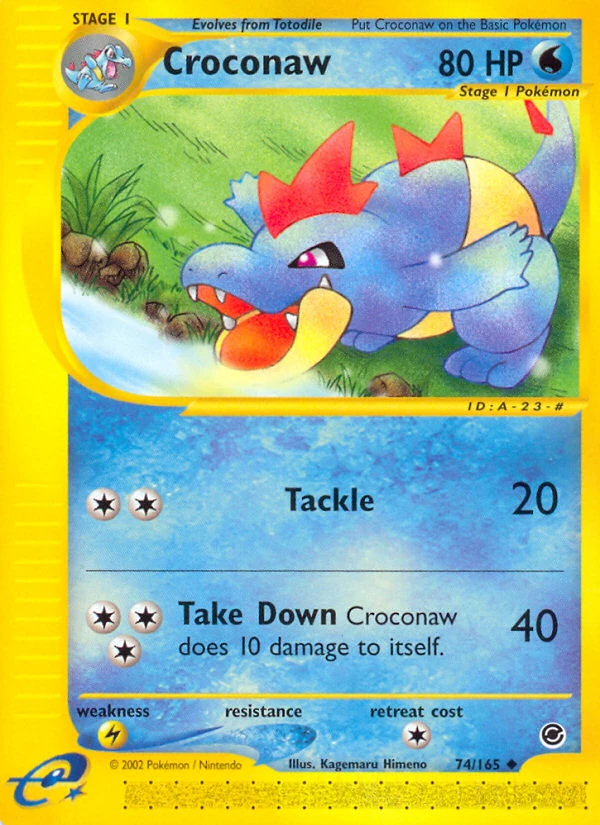 Croconaw 74/165, Expedition Base Set Pokémon card