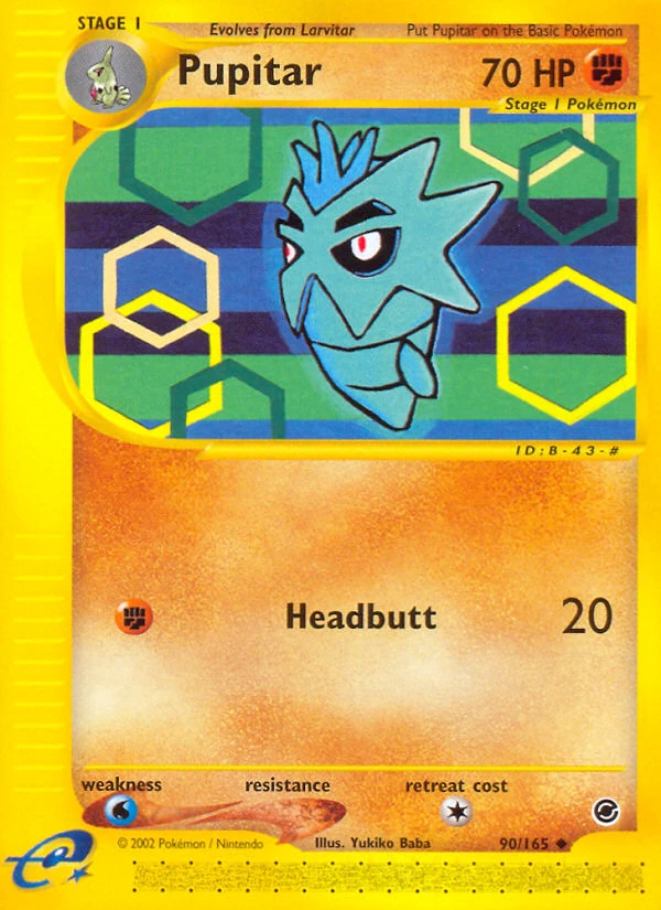 Pupitar 90/165, Expedition Base Set Pokémon card