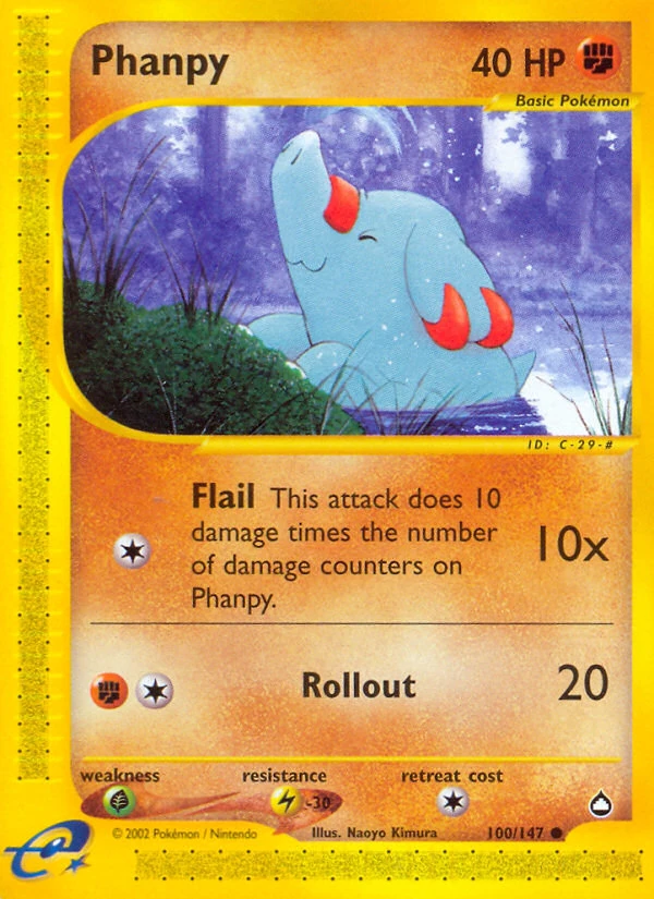 Phanpy 100/147, Aquapolis Pokémon card
