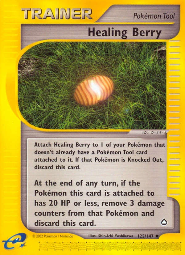 Healing Berry 125/147, Aquapolis Pokémon card