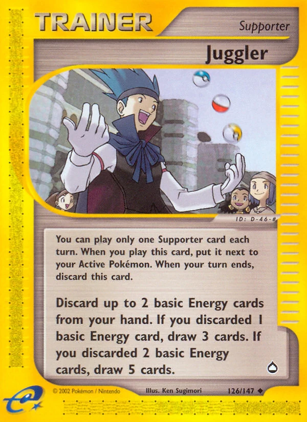 Juggler 126/147, Aquapolis Pokémon card