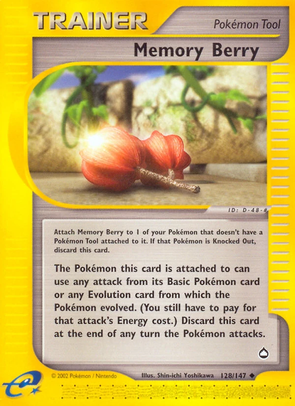Memory Berry 128/147, Aquapolis Pokémon card