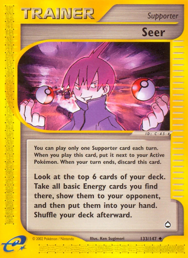 Seer 133/147, Aquapolis Pokémon card