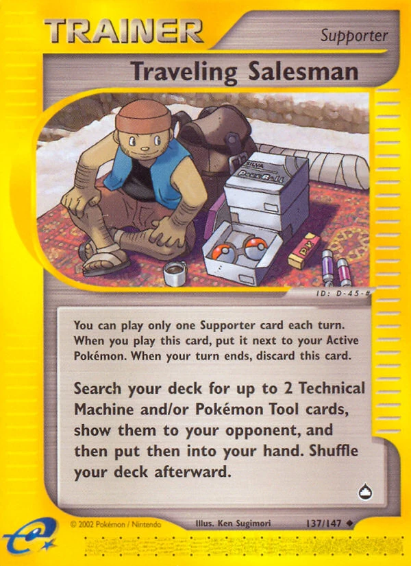 Traveling Salesman 137/147, Aquapolis Pokémon card