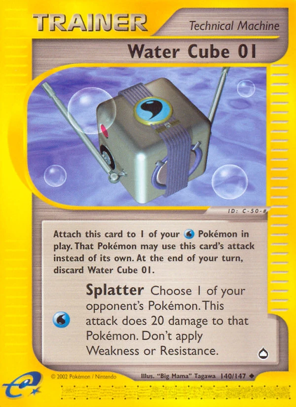 Water Cube 01 140/147, Aquapolis Pokémon card