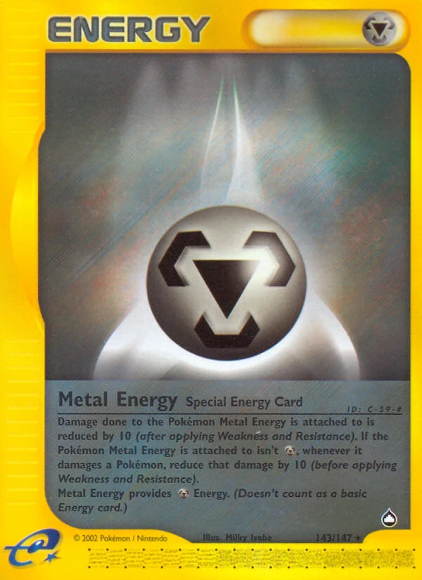 Metal Energy 143/147, Aquapolis Pokémon card