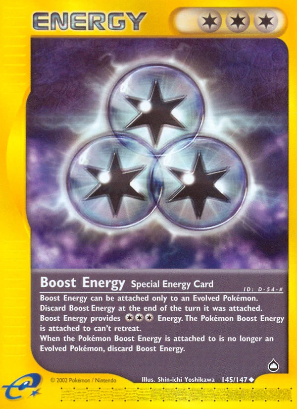 Boost Energy 145/147, Aquapolis Pokémon card