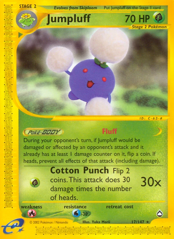 Jumpluff 17/147, Aquapolis Pokémon card