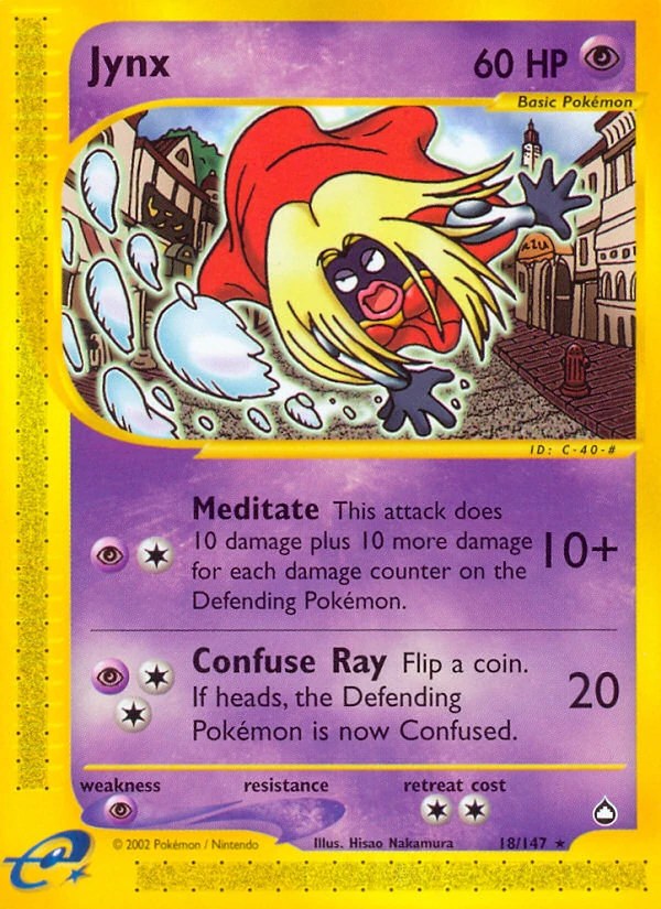 Jynx 18/147, Aquapolis Pokémon card