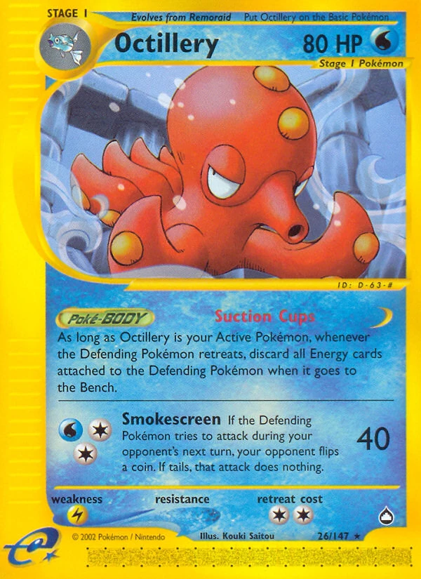 Octillery 26/147, Aquapolis Pokémon card