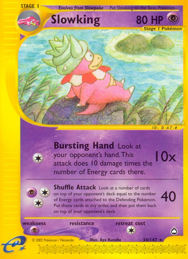 Slowking 34/147, Aquapolis Pokémon card