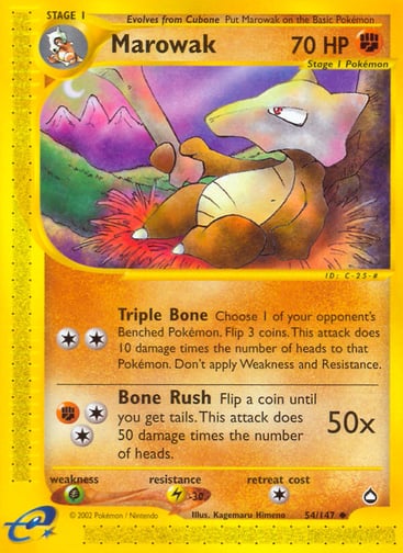 Marowak 54/147 from Aquapolis