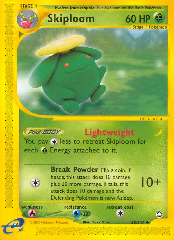 Skiploom 60/147, Aquapolis Pokémon card
