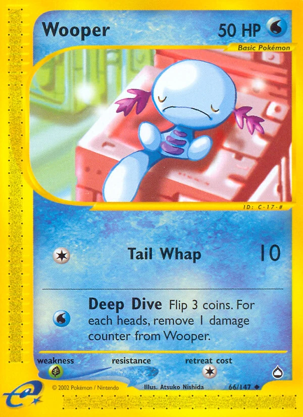 Wooper 66/147, Aquapolis Pokémon card