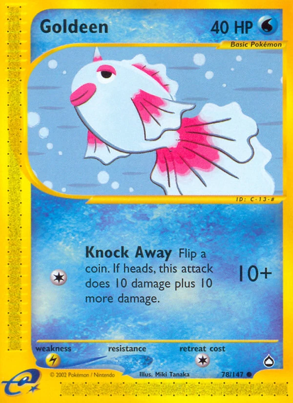 Goldeen 78/147, Aquapolis Pokémon card