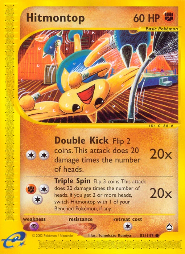 Hitmontop 82/147, Aquapolis Pokémon card