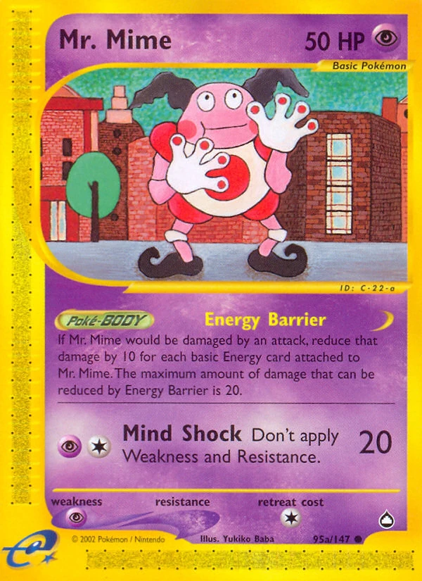 Mr. Mime 95/147, Aquapolis Pokémon card