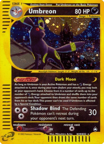 Umbreon H29 from Aquapolis