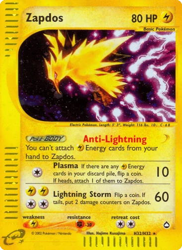 Zapdos H32 from Aquapolis