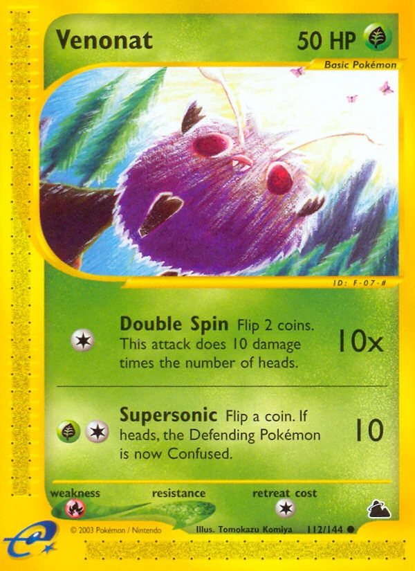 Venonat 112/144, Skyridge Pokémon card