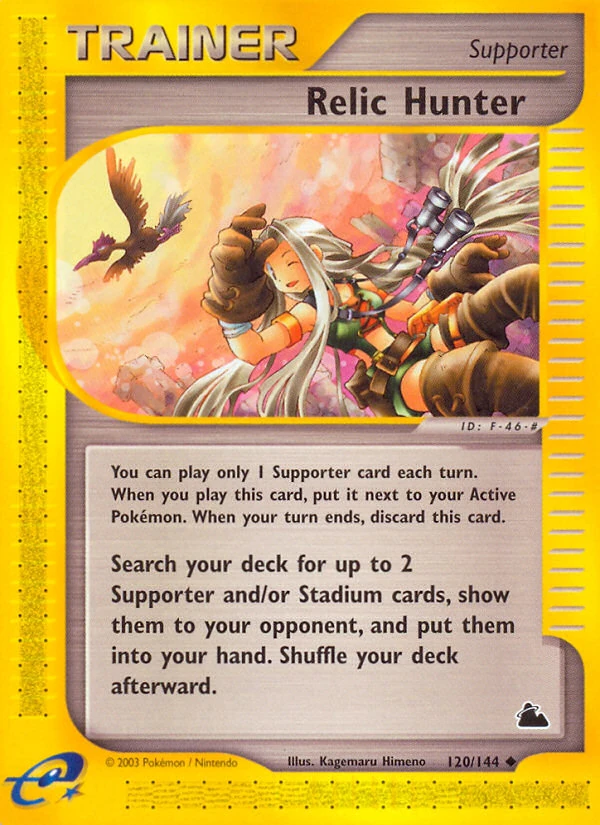 Relic Hunter 120/144, Skyridge Pokémon card