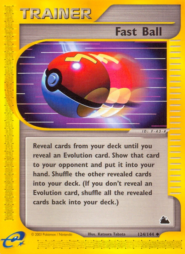 Fast Ball 124/144, Skyridge Pokémon card