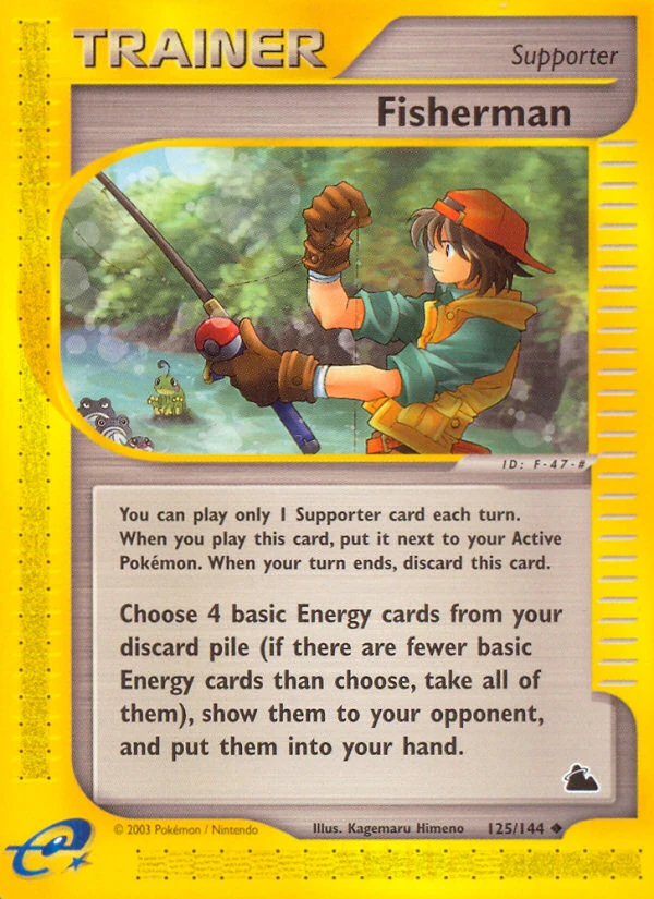 Fisherman 125/144, Skyridge Pokémon card