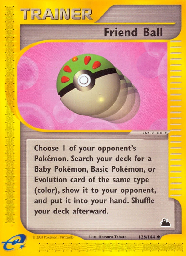 Friend Ball 126/144, Skyridge Pokémon card
