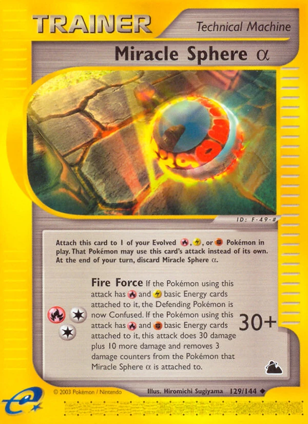 Miracle Sphere α 129/144, Skyridge Pokémon card