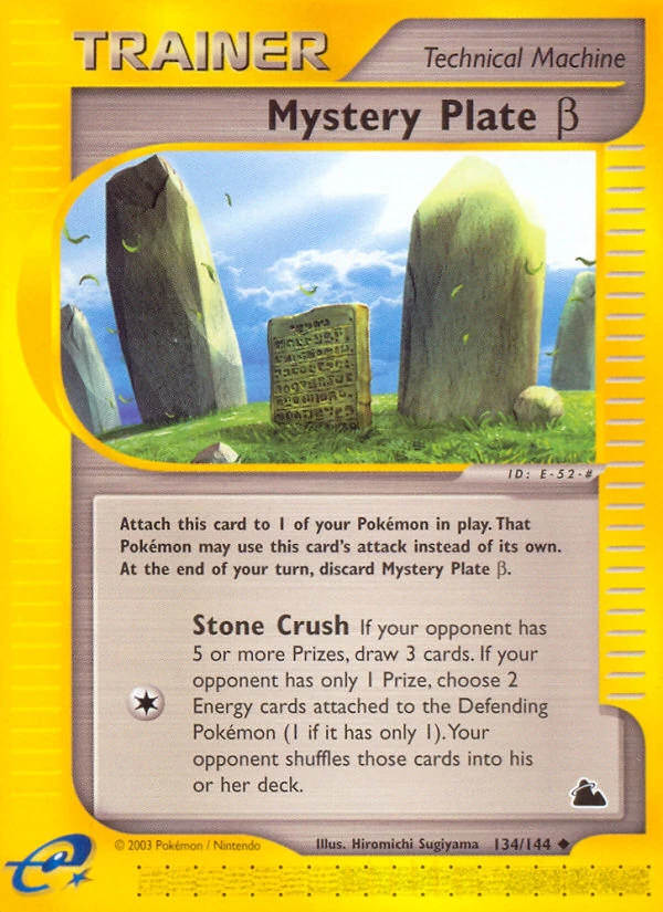 Mystery Plate β 134/144, Skyridge Pokémon card