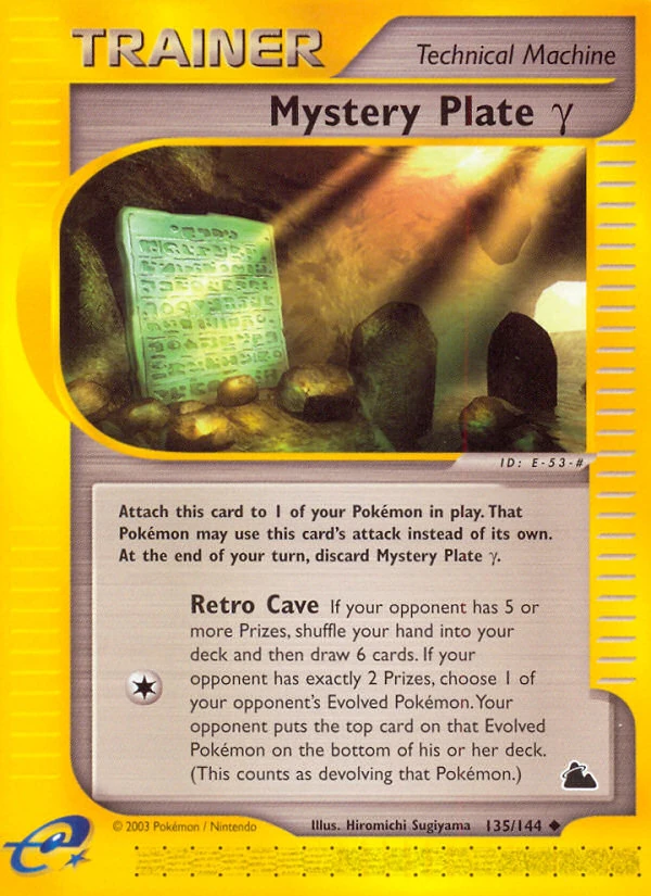 Mystery Plate γ 135/144, Skyridge Pokémon card