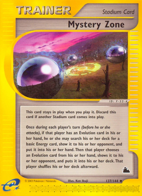 Mystery Zone 137/144, Skyridge Pokémon card