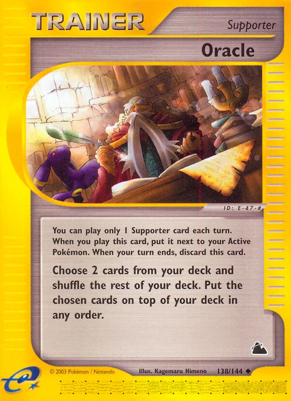 Oracle 138/144, Skyridge Pokémon card