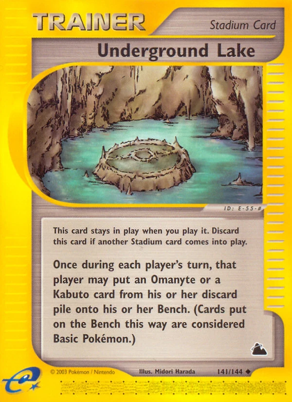 Underground Lake 141/144, Skyridge Pokémon card
