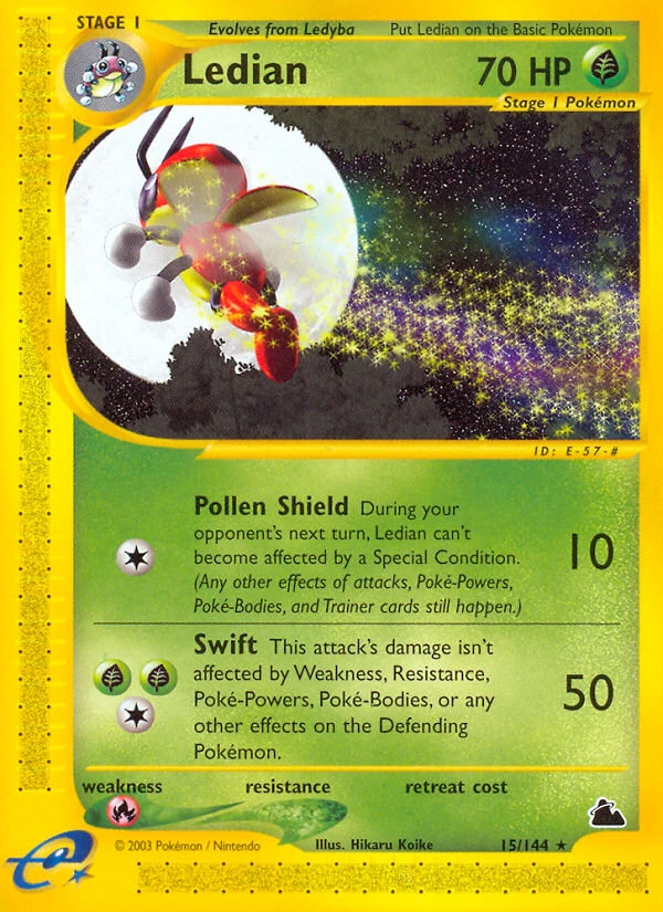 Ledian 15/144, Skyridge Pokémon card