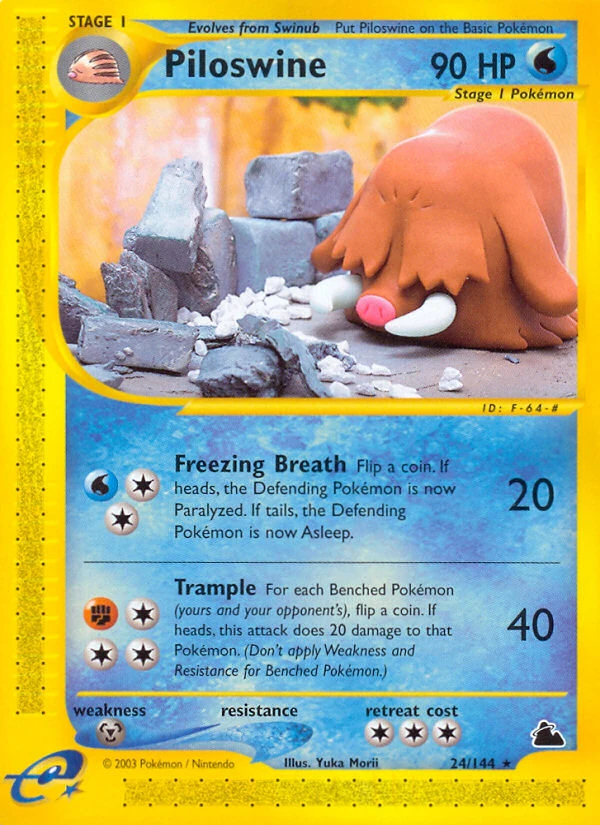 Piloswine 24/144, Skyridge Pokémon card