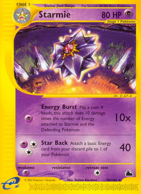 Starmie 30/144, Skyridge Pokémon card