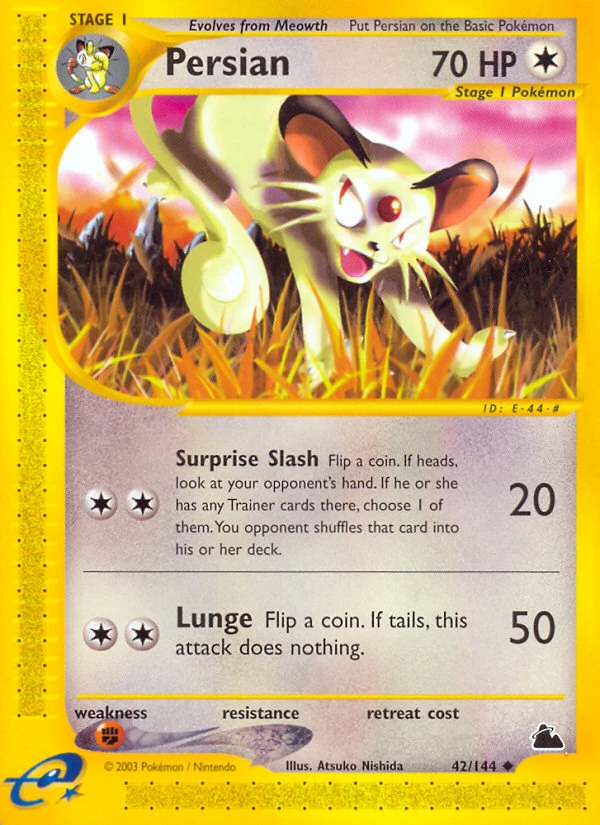 Persian 42/144, Skyridge Pokémon card