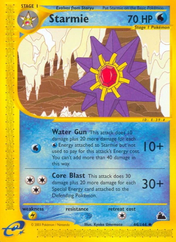 Starmie 44/144, Skyridge Pokémon card
