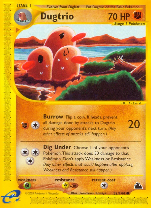 Dugtrio 52/144, Skyridge Pokémon card