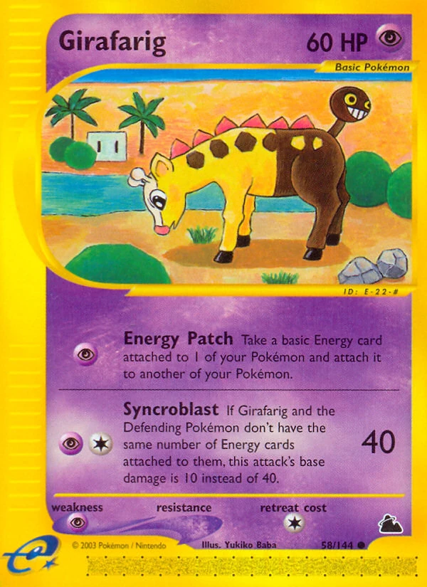 Girafarig 58/144, Skyridge Pokémon card