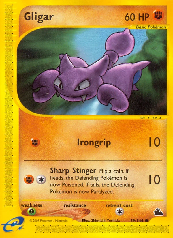 Gligar 59/144, Skyridge Pokémon card