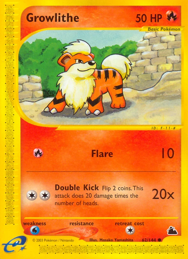 Growlithe 62/144, Skyridge Pokémon card