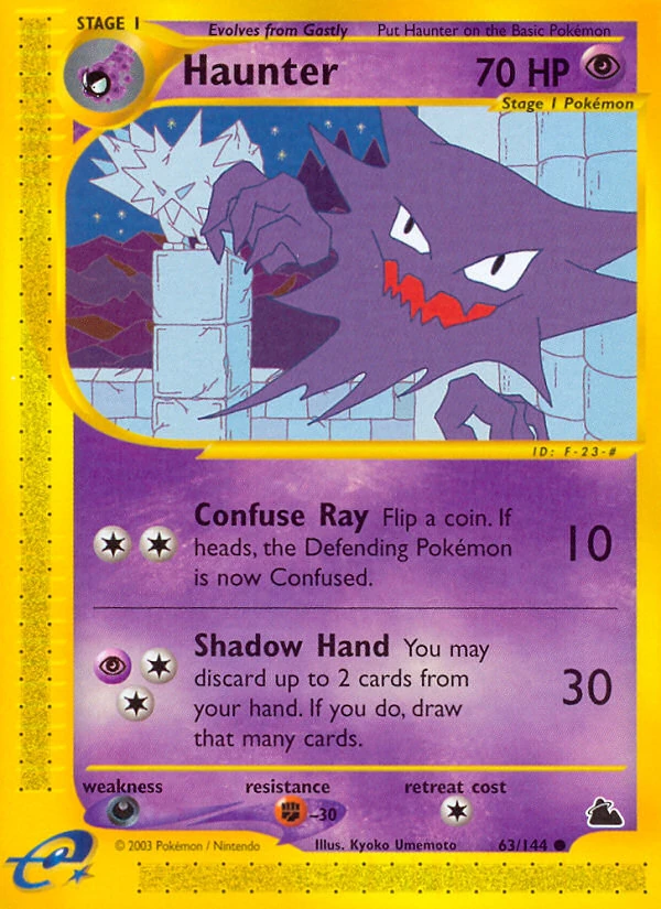 Haunter 63/144, Skyridge Pokémon card