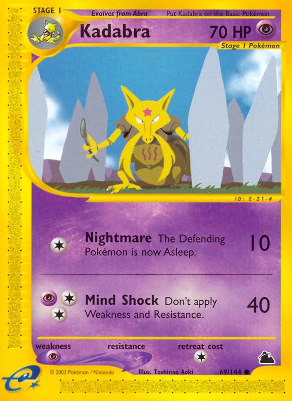 Kadabra 69/144, Skyridge Pokémon card
