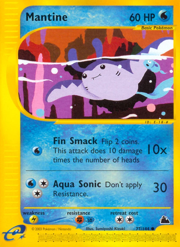 Mantine 77/144, Skyridge Pokémon card