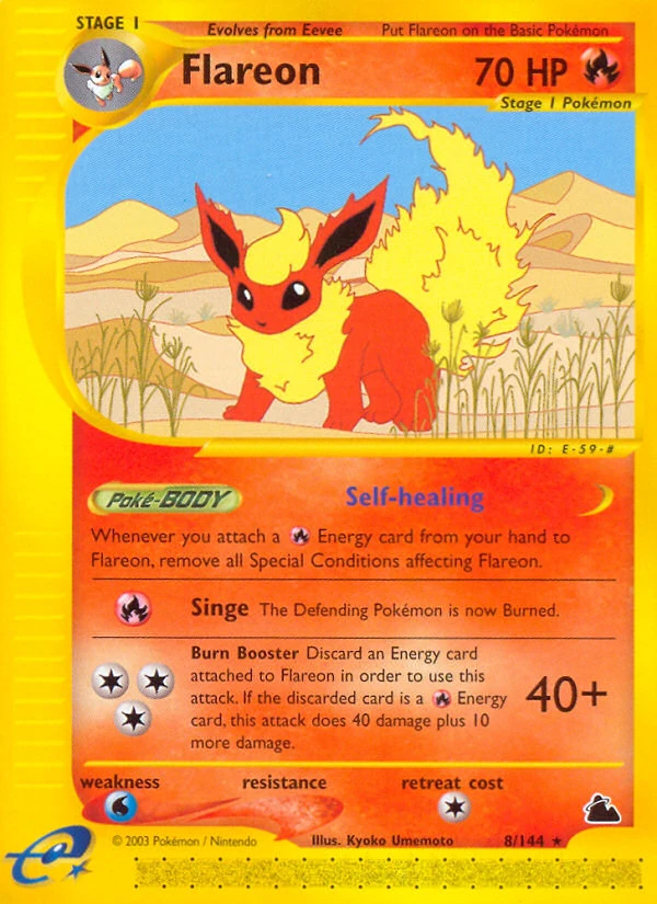 Flareon 8/144, Skyridge Pokémon card