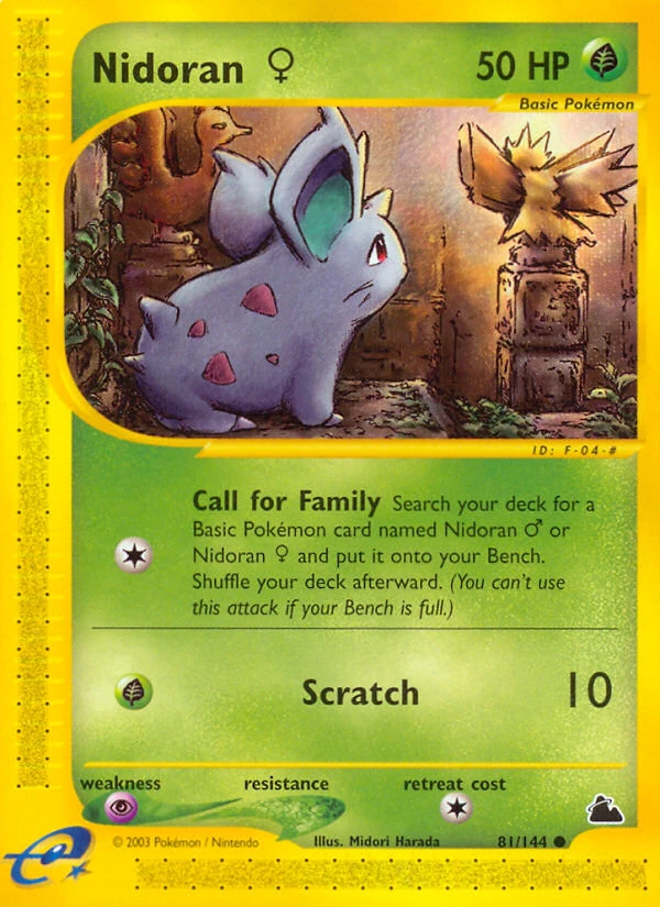 Nidoran ♀ 81/144, Skyridge Pokémon card
