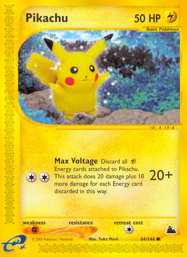 Pikachu 84/144, Skyridge Pokémon card